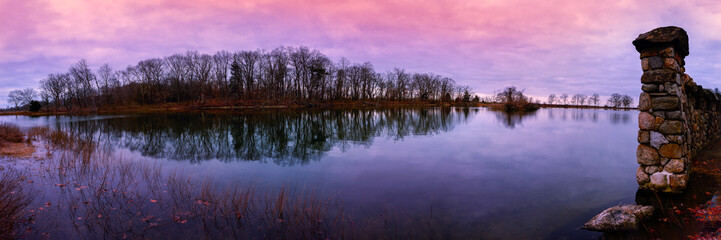 Greenwich Point Park Nature Preserve Sunrise Seascape at Tod's Inlet and Flat Neck Point with an...