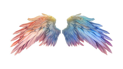 Obraz na płótnie Canvas colorful angel wings isolated