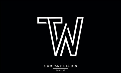 TW, WT, Abstract Letters Logo Monogram