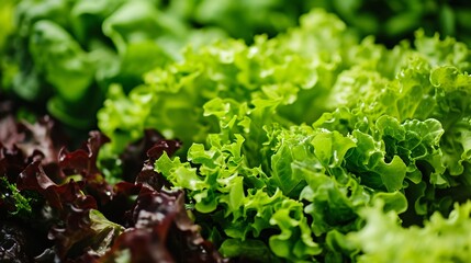 Glimpse of verdant salad components.