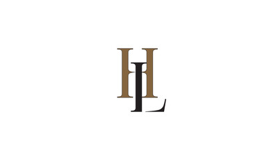HL, LH , L , H , Abstract Letters Logo Monogram	