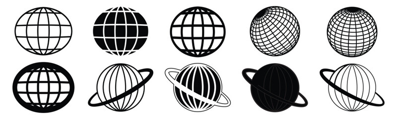World icon flat. Globe icon illustration © Designstockio