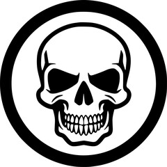 Skull - Minimalist and Flat Logo - Vector illustration