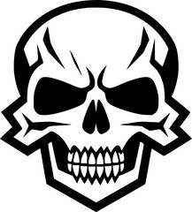 Skull - Minimalist and Flat Logo - Vector illustration