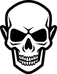 Skull - Minimalist and Flat Logo - Vector illustration