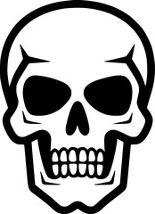 Skull | Black and White Vector illustration