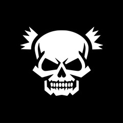 Skull | Black and White Vector illustration