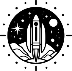 Space - High Quality Vector Logo - Vector illustration ideal for T-shirt graphic