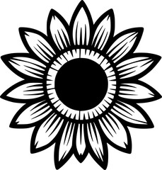 Sunflower - High Quality Vector Logo - Vector illustration ideal for T-shirt graphic