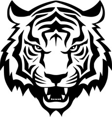 Tiger | Minimalist and Simple Silhouette - Vector illustration