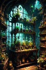 Fototapeta premium Alchemy shelf