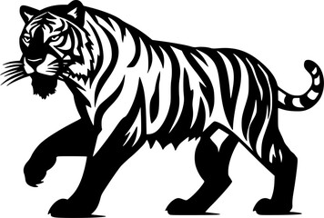 Tiger | Minimalist and Simple Silhouette - Vector illustration