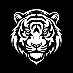Tiger - Minimalist and Flat Logo - Vector illustration