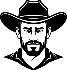 Western | Black and White Vector illustration