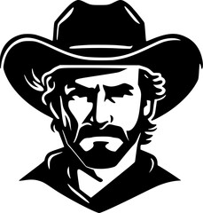 Western | Minimalist and Simple Silhouette - Vector illustration