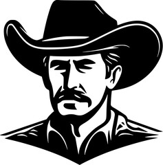 Western - Minimalist and Flat Logo - Vector illustration