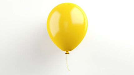 yellow balloon isolated on white background