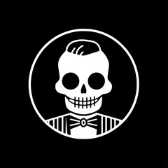 Skeleton | Minimalist and Simple Silhouette - Vector illustration