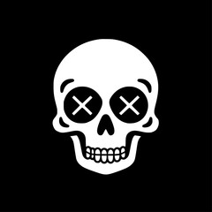 Skeleton - Black and White Isolated Icon - Vector illustration