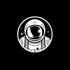 Astronaut | Minimalist and Simple Silhouette - Vector illustration