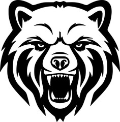 Bear | Minimalist and Simple Silhouette - Vector illustration