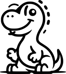 Dino | Minimalist and Simple Silhouette - Vector illustration