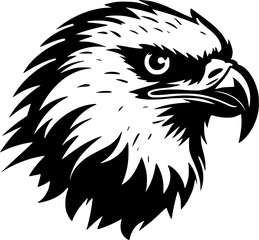 Eagle - Black and White Isolated Icon - Vector illustration