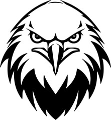 Eagle | Black and White Vector illustration