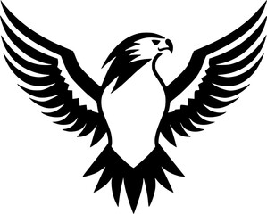 Eagle | Black and White Vector illustration