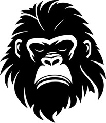 Gorilla - Minimalist and Flat Logo - Vector illustration