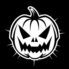 Halloween | Black and White Vector illustration
