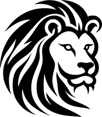Lion - Minimalist and Flat Logo - Vector illustration