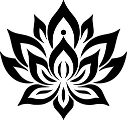 Mandala - Minimalist and Flat Logo - Vector illustration