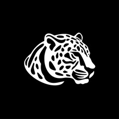 Leopard | Black and White Vector illustration