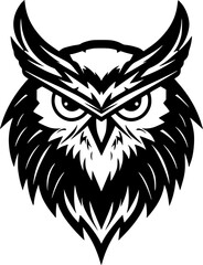 Owl - Minimalist and Flat Logo - Vector illustration