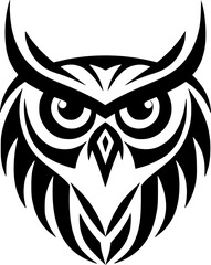 Owl - Minimalist and Flat Logo - Vector illustration
