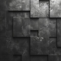 A stylish black abstract wallpaper, monochrome design with a clean symmetrical. Created with Generative AI