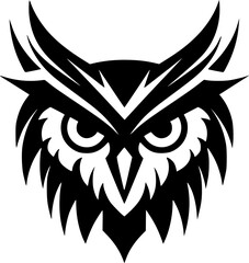 Owl - Minimalist and Flat Logo - Vector illustration