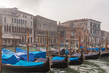Fototapeta na wymiar Venice, Italy. Gondolas are a romantic way to explore Venice