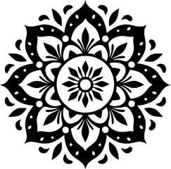 Mandala - Minimalist and Flat Logo - Vector illustration