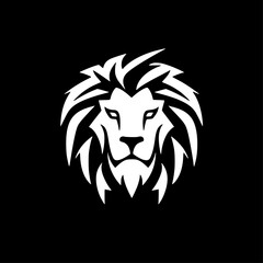 Lion | Black and White Vector illustration