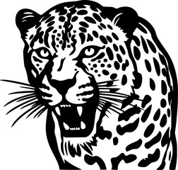 Leopard | Minimalist and Simple Silhouette - Vector illustration