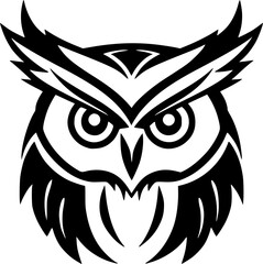 Owl - Minimalist and Flat Logo - Vector illustration