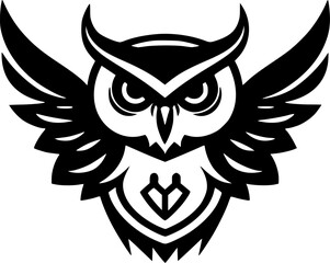 Owl | Minimalist and Simple Silhouette - Vector illustration