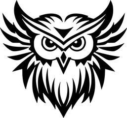 Owl | Minimalist and Simple Silhouette - Vector illustration