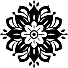 Mandala - Minimalist and Flat Logo - Vector illustration