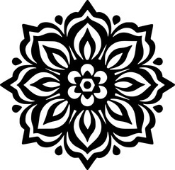 Mandala | Black and White Vector illustration