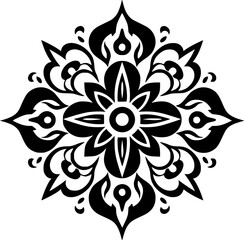 Mandala | Minimalist and Simple Silhouette - Vector illustration