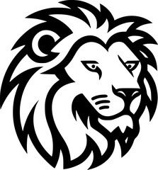 Lion - Minimalist and Flat Logo - Vector illustration