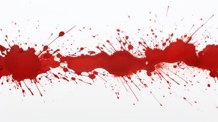 red paint splash on white background